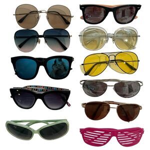 11 Pairs of Sunglasses Multi Colors Bundle Set of Sunglasses